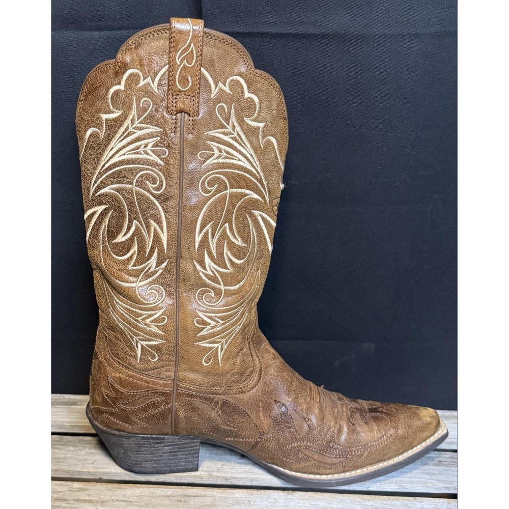 Ariat Womens Brown Leather Western Mid Calf Pointed Toe Boots 10005920 Size 9 - Picture 10 of 13